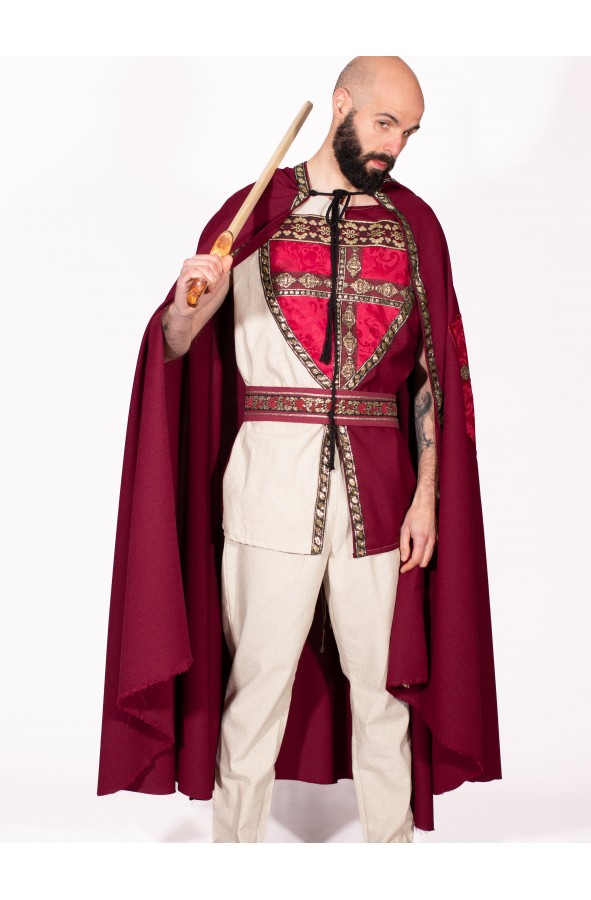 Medieval White And Red Knight Costume With Trousers Alfonso