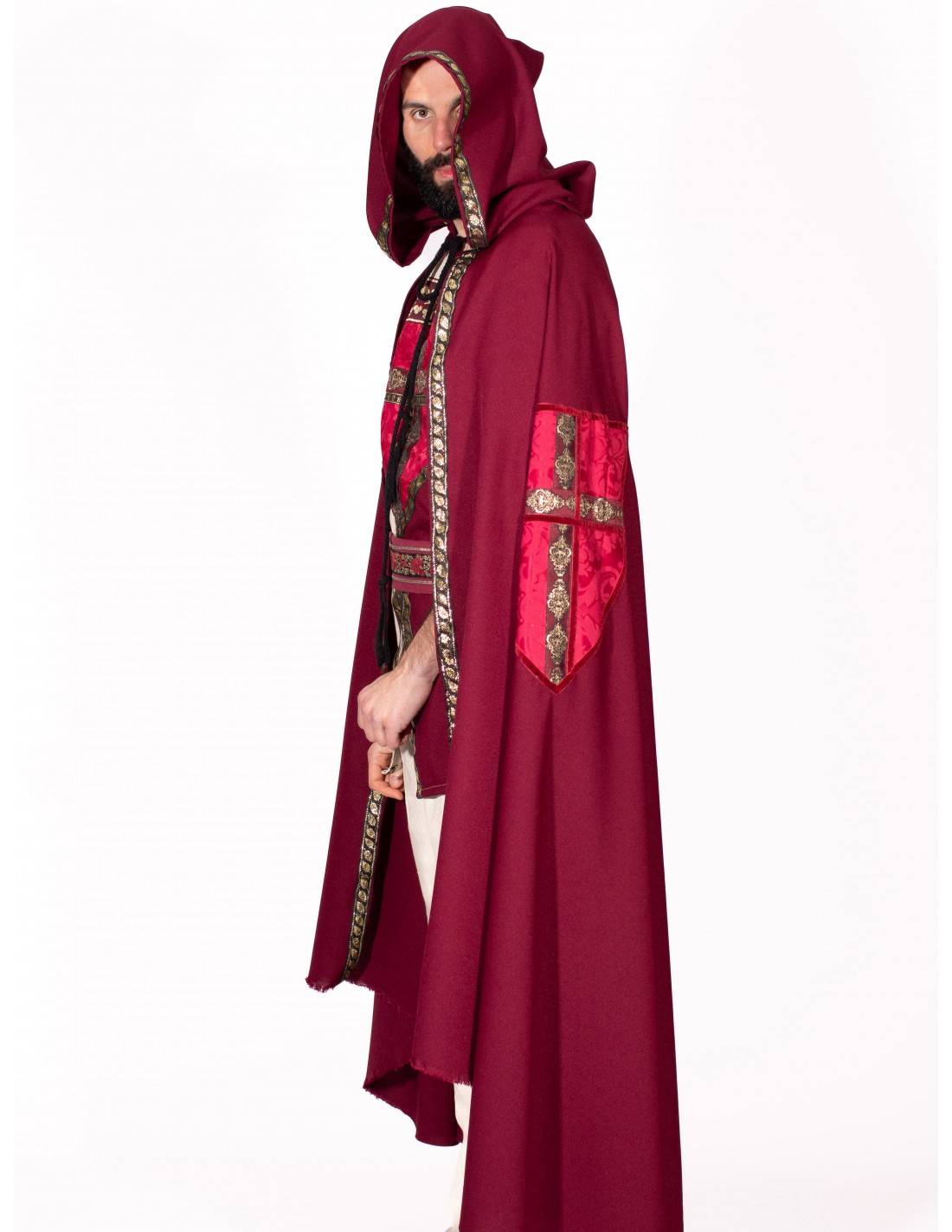 Hooded Cloak With Arm Slits Medieval Cloak Viking Cloak 