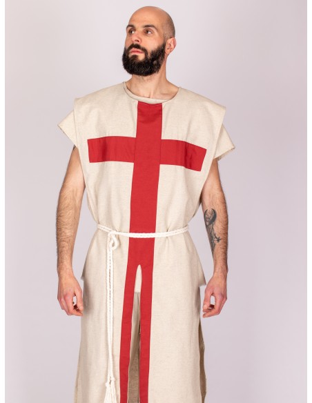 Medieval Knight Templar Crusader Costume With Short Sleeves 0344